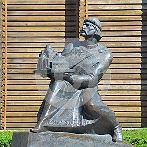 Monument of Prince Yaroslav the Wise near the Golden Gate of Kiev