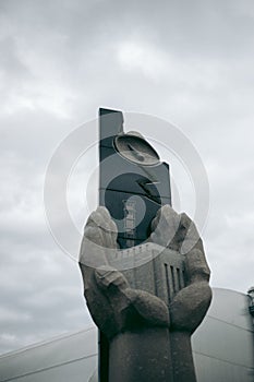 Monument in Pripyat in Chernobyl