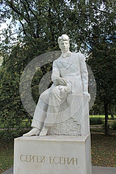 Monument Russian poet Sergei Yesenin