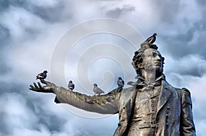 Russian monument of Pushkin