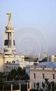 Monument of Saparmurat Niyazov, President of Turkmenistan