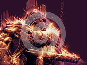 A monument in serbia that symbolizes the struggle in World War II