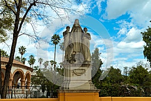 Monument in Seville, Plaza de EspaÃ±a photo