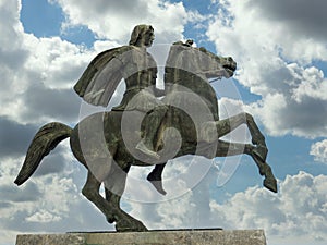 Monument statue of Alexander The Great in Thessaloniki