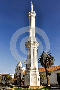 Monument in Sucre, Bolivia