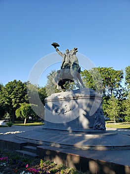 Monument of Suvorov in the city center of Izmail