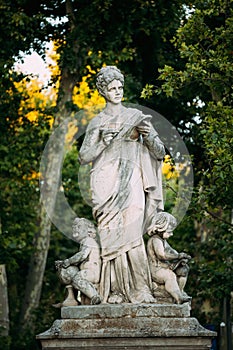 The monument symbolizing science in city Aix-en