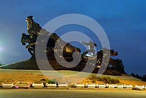 Monument `Tachanka-Rostovite`. Russia. Rostov-on-Don.