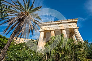 Monument to Alexander Ball in the Lower Barrakka Gardens, Valletta, Malta