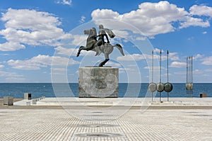 Monument to Alexander the Great on Thessaloniki embankment, Greece