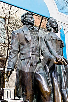 Monument to Alexander Pushkin and Natalia Goncharova photo