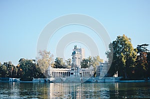 Monument To Alfonso XII In Parqe Del Retiro 