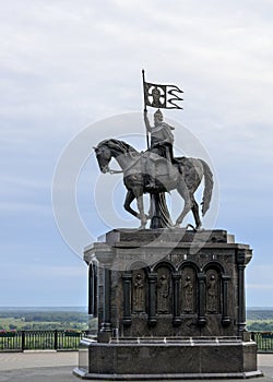 Monument to the ancient Russian Prince Vladimir and Saint Fyodor in Vladimir, Russia