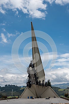 Monument to the Battle of Pantano de Vargas in the department of Boyaca. Colombia.