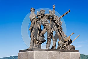 Monument to builders Komsomolsk-na-Amure photo