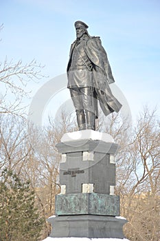 Monument to Captain Dyachenko, Khabarovsk, Eastern Siberia, Russia.