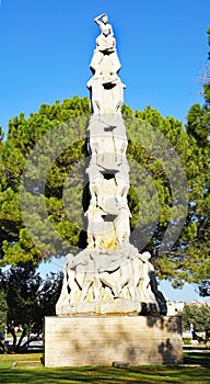 monument to the castellers in El Vendrell, Tarragona photo