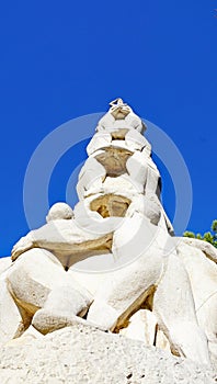 monument to the castellers in El Vendrell, Tarragona photo