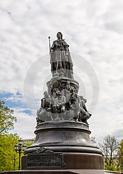 The Monument to Catherine the Great in St. Petersburg, Russia