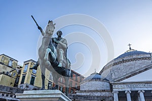 Monument to Charles VII in Naples, Italy