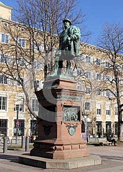 Monument to Christoph, 16th-century Duke of Wurttemberg, at the Schlossplatz, Stuttgart, Germany