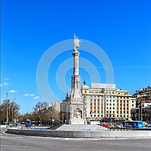 Monument to Christopher Columbus on the Colon Square.