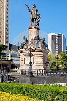The Monument to Christopher Columbus at Paseo de la Reforma in Mexico City