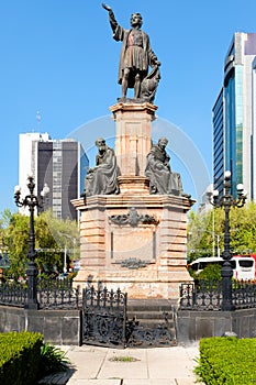 Monument to Christopher Columbus at Paseo de La Reforma in Mexico City photo
