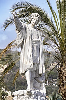 Monument to Christopher Columbus in Santa Margherita Ligure, Italy