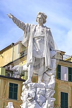 Monument to Christopher Columbus in Santa Margherita Ligure, Italy