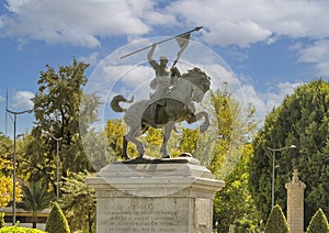 Monument to the Cid Campeador in Seville, Andalusia, Spain.