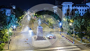 The monument to the city founder aerial - the Cossack Kharko, located in Nauki Prospekt in Kharkov. photo