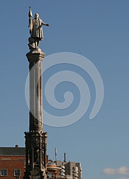 Monument to Columb in Madrid. Spain