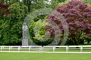 Monument to the composer Antonin Dvorak in Karlovy Vary, the Czech Republic