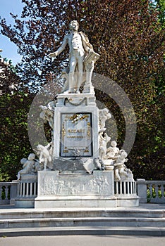 Monument to the composer Wolfgang Amadeus Mozart erected in 1896