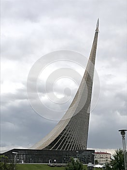 Monument `To the Conquerors of Space`, Space Museum in Moscow, Russia