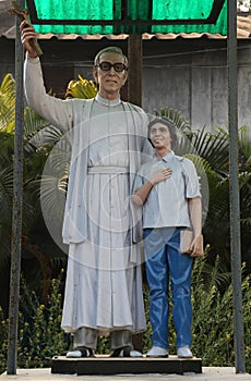 Monument to the Croatian Jesuit missionary Ante Gabric in Kumrokhali, India