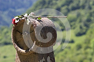 Monument to the dead at Montsegur