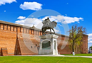 The monument to Dmitry Donskoy in Kolomna Kremlin in Moscow region - Russia