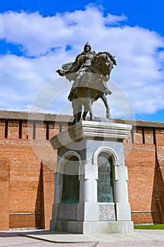 The monument to Dmitry Donskoy in Kolomna Kremlin in Moscow region - Russia