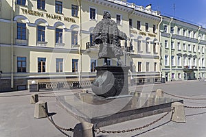 Monument to Domenico Trezzini. Saint Petersburg, Russia