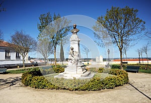 Monument to Dr. Barahona in the Garden of Diana, Evora, Alentejo, Portugal