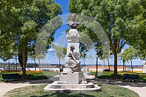 Monument to Dr. Barahona in the garden of the Roman Temple of Diana