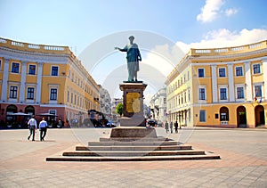 Monument to Duke de Richelieu in Odessa, Ukraine.