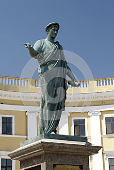 Monument to Duke de Richelieu in Odessa, Ukraine.