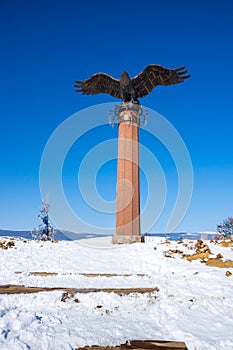 Monument to the eagle - a symbol of shamanism