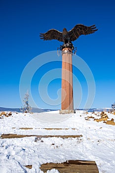 Monument to the eagle - a symbol of shamanism