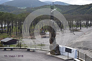 Monument to emigrants navia Spain photo