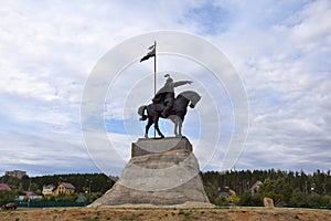 Monument to Emir Ibragim I in the Elabuga site of ancient settlement. City Elabuga. Tatarstan.