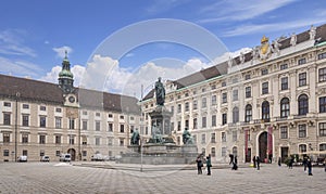 Monument to Emperor Franz I in the Hofburg imperial palace in Vienna, Austria